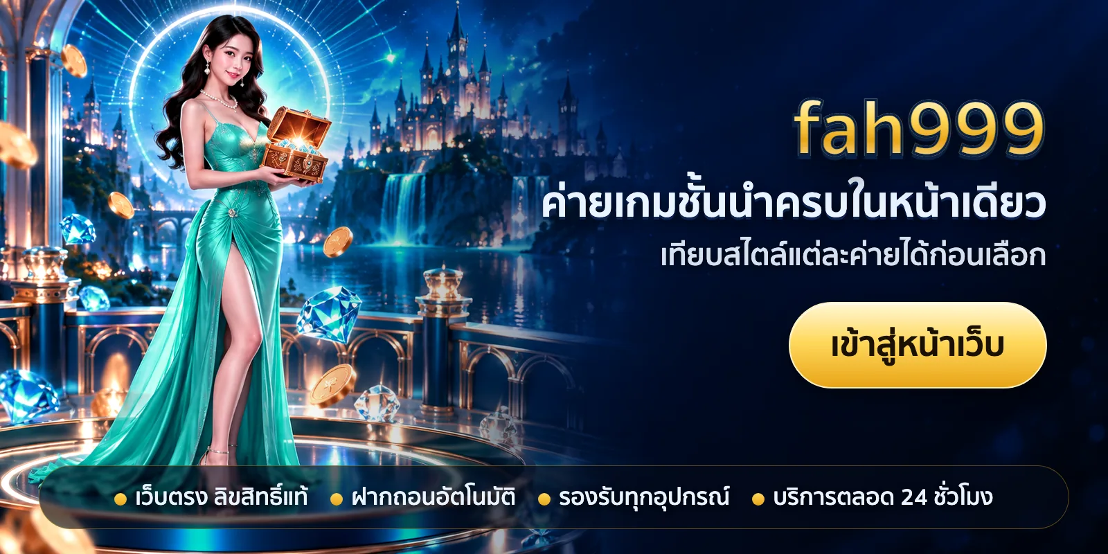 ภาพหัวเรื่องของ fah999 ชุดที่ 3 — ค่ายเกมชั้นนำครบในหน้าเดียว